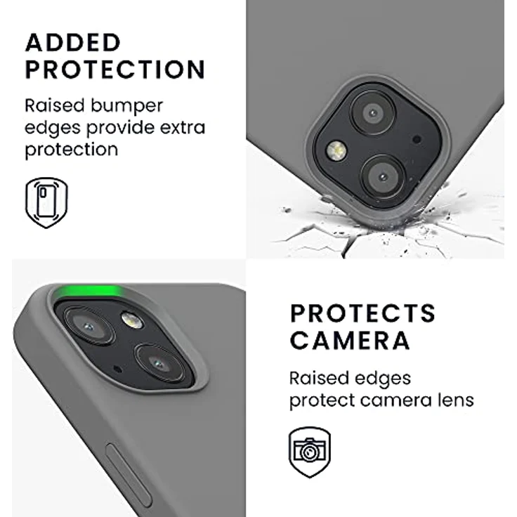 kwmobile Handyhülle für iPhone 13, Silikon Case Stone Dust, rutschfest und kompatibel mit kabellosem Laden – Bild 3