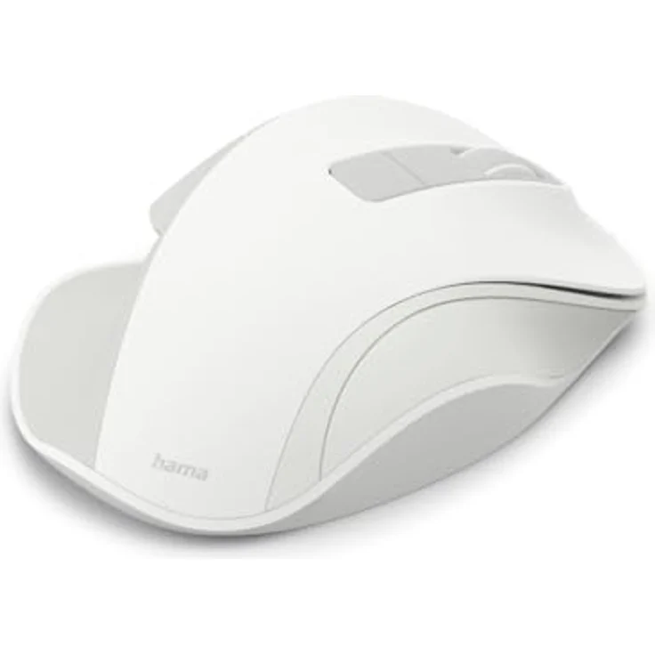 Hama WM-500 Funkmaus, ergonomisch, 1600 DPI, 6 Tasten, leise, Akku, Weiß – Bild 4