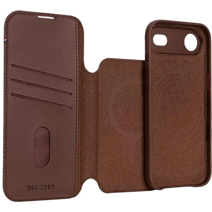 Decoded 2-in-1 Lederhülle für iPhone 17 Air, Abnehmbare Wallet aus Premium ECCO Leder, MagSafe-kompatibel, Fallschutz, Kratzfest, Braun – Bild 5