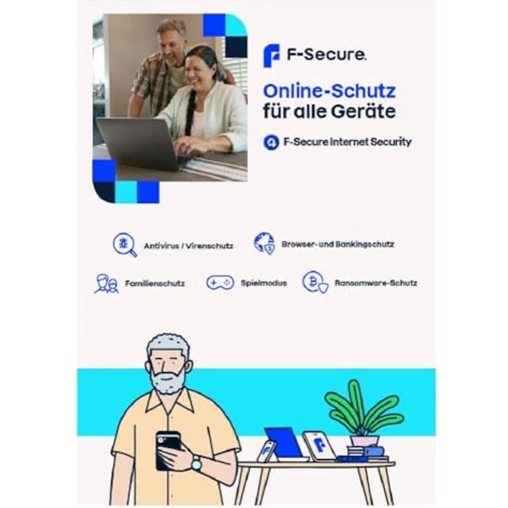 F-Secure Internet Security für 3 Geräte 1 Jahr + 6 Monate, Online Schutz für alle Geräte, besonders geeignet für Gamer, geringste Systembelastung – Bild 2
