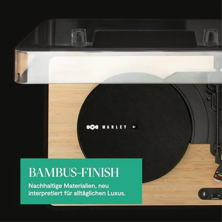 House of Marley Revolution Plattenspieler Bluetooth, nachhaltiger Vinyl Player mit 33/45/78 U/min, Dust Cover und einfacher Einrichtung – Bild 5