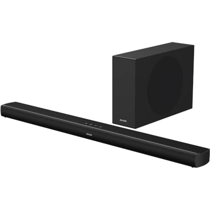 Aiwa HE-1200SW, 2.1 Soundbar mit kabellosem Subwoofer, 120 W RMS, Bluetooth 5.3, schwarz