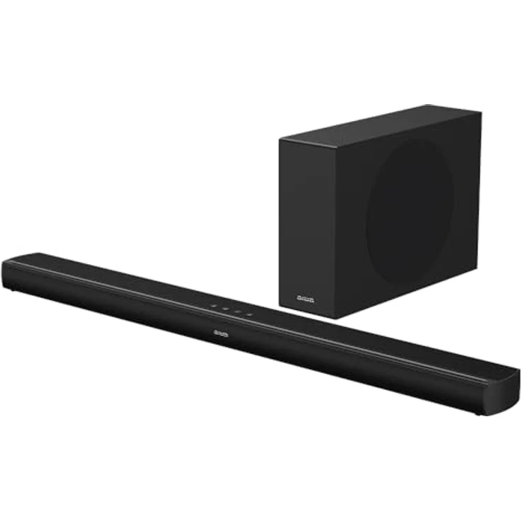 Aiwa HE-1200SW, 2.1 Soundbar mit kabellosem Subwoofer, 120 W RMS, Bluetooth 5.3, schwarz – Bild 1
