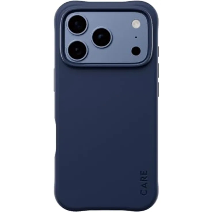 CARE by PanzerGlass Samba Case Italian Blue mit MagSafe für Apple iPhone 18 Pro | 17 Pro – Sturz- und kratzfeste Schutzhülle aus selbstheilendem TPU, kompatibel mit kabellosem Laden