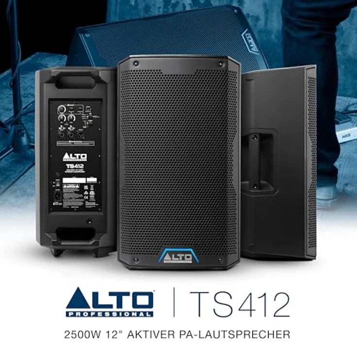 ALTO TS412, 2500 Watt 12-Zoll Aktiver PA-Lautsprecher mit 3-Kanal Mixer, Bluetooth-Streaming, DSP App, schwarz – Bild 9