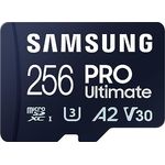 Samsung PRO Ultimate microSD Speicherkarte (MB-MY256SA/WW), 256 GB, UHS-I U3, Full HD & 4K UHD, 200 MB/s Lesen, 130 MB/s Schreiben, für Smartphone, Drohne oder Action-Cam, inkl. SD-Adapter