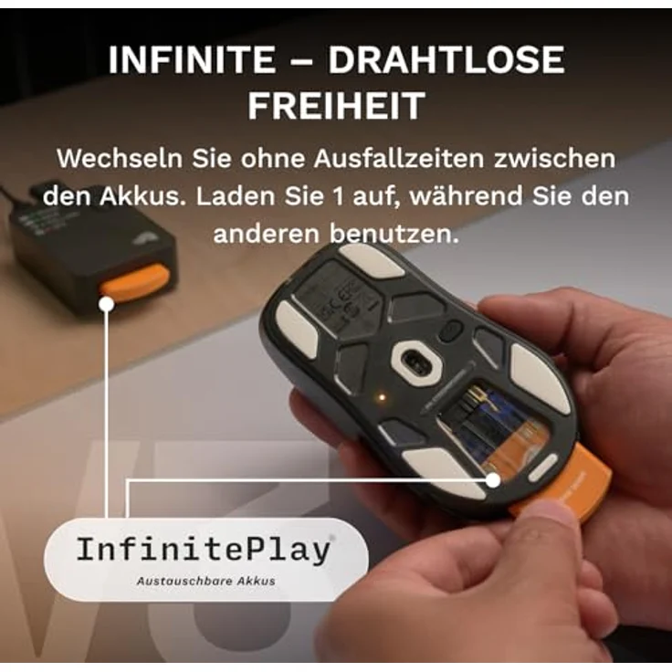 Glorious Model O 3 Wireless, kabellose Gaming-Maus mit 30K DPI-Sensor, 66 g, schwarz – Bild 2