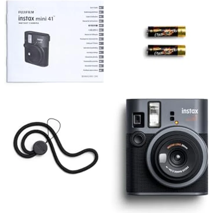 INSTAX instax Mini 41 ™ PH EX D Sofortbildkamera, Selfielinse, Nahaufnahmemodus, anthrazit – Bild 4