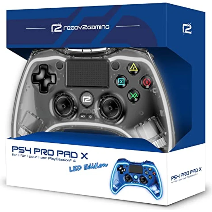 ready2gaming PS4 Pro Pad X LED Edition, Gaming-Gamepad mit Bluetooth 5.0 und doppelter Vibrationsfunktion – Bild 4