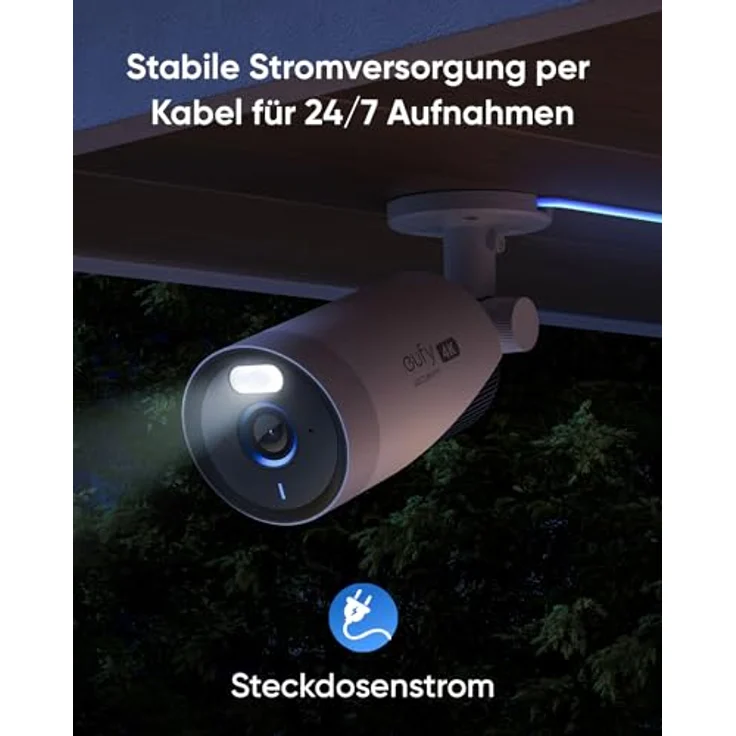 eufy Security eufyCam E330 (Professional) Zusatz-Überwachungskamera für Außen, 4K, 24/7 Aufnahme, Netzstrombetrieben, veratärktes Wi-Fi, Gesichtserkennungs-KI, Keine Gebühren, erfordert HomeBase 3 – Bild 5
