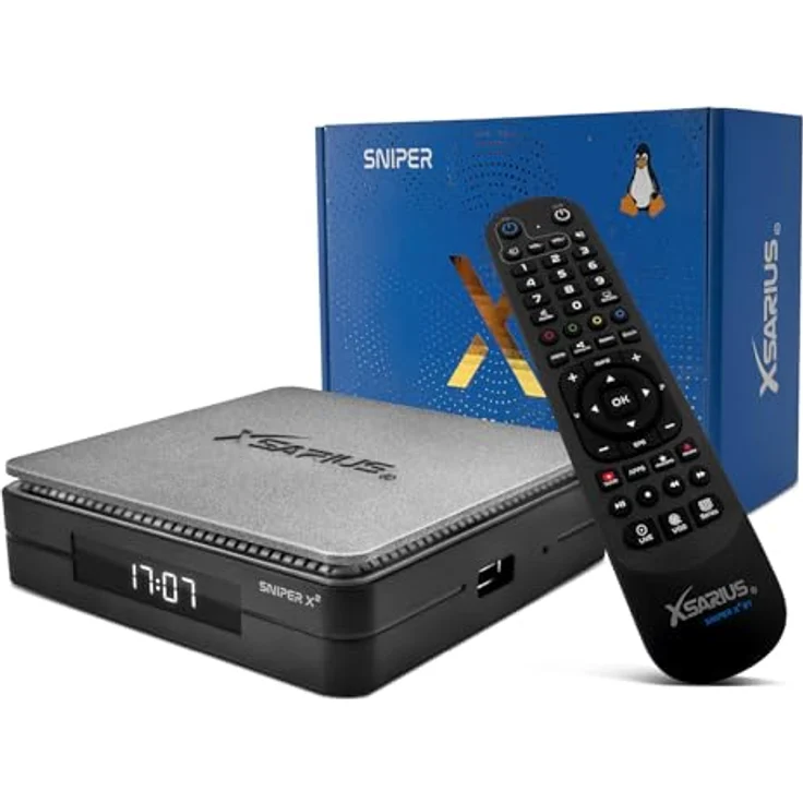 Xsarius Sniper 2 BT, 4K UHD Linux IPTV Receiver mit Bluetooth Media Player, PVR, WLAN & HDMI, inklusive Fernbedienung mit Hintergrundbeleuchtung – Bild 1