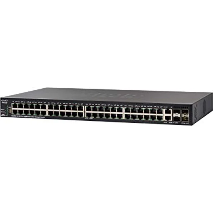 Cisco SG350X-48-K9, Managed L3 Gigabit Ethernet Switch (10/100/1000), 48 Ports, Black, 1U – Bild 1