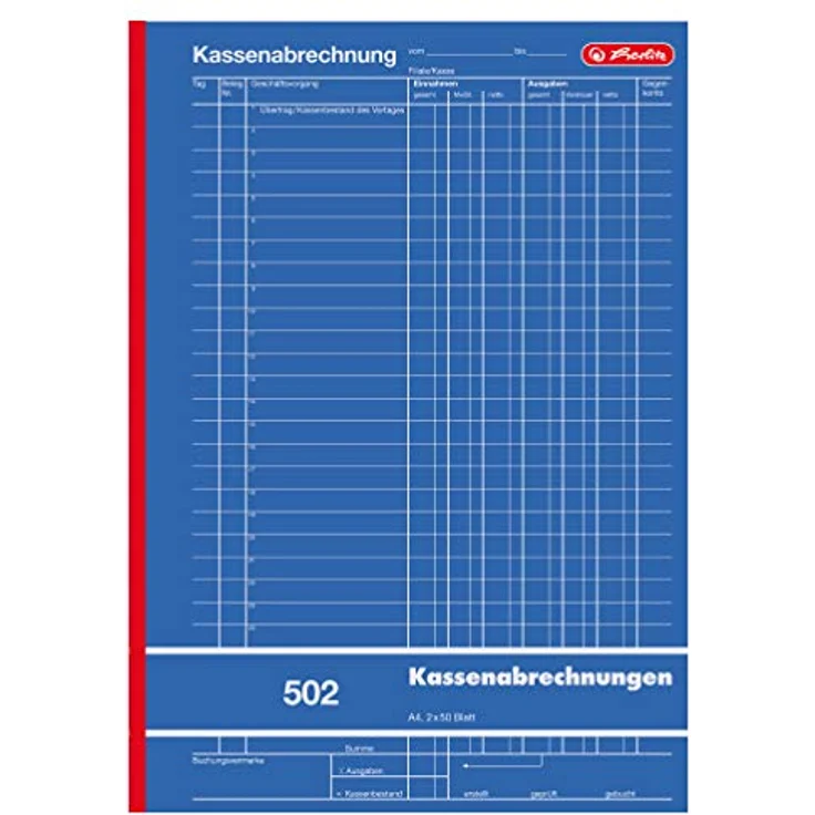 Herlitz 502 Kassenabrechnungen A4 2 x 50 Blatt – Bild 2