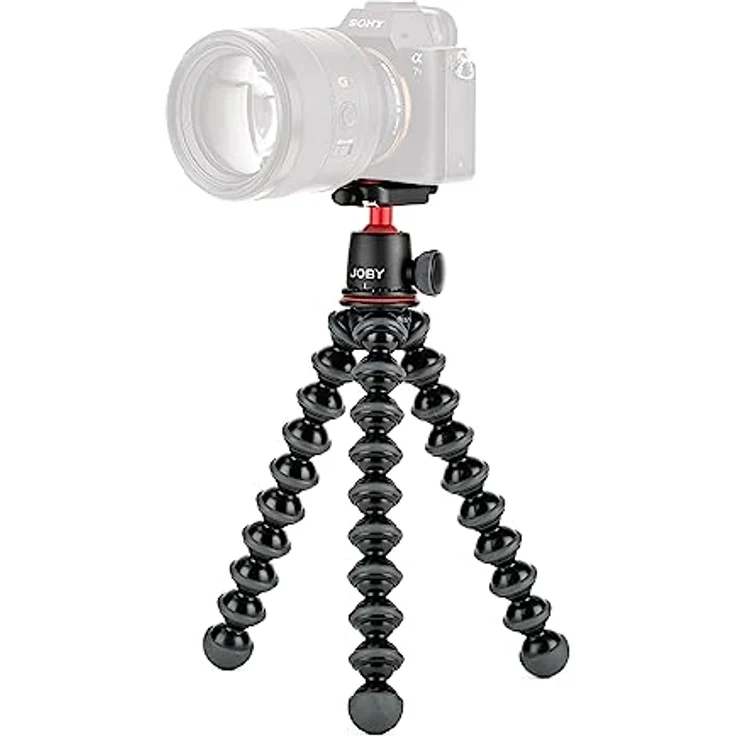 JOBY GorillaPod 3K Kit Flexibles und leichtes Stativ (mit Kugelkopf für DSLR-, CSC- und spiegellose Kameras, Traglast bis zu 3 kg), Made in Italy, JB91507-BWW, Schwarz – Bild 1