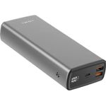 IOMI Powerbank IO-PB65W-GR (30000 mAh, 65 Wh), Grau - Leistungsstarke Powerbank mit 65 Watt Leistung und Charge 3.0-Technologie