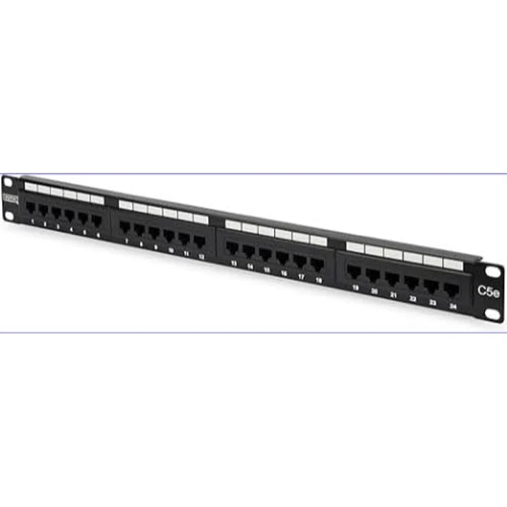 DIGITUS Professional, Cat 5e LSA Patch Panel, 24-Port (RJ45), 1 HE, ungeschirmt, Schwarz (RAL 9005) - Preisvergleich – Bild 4