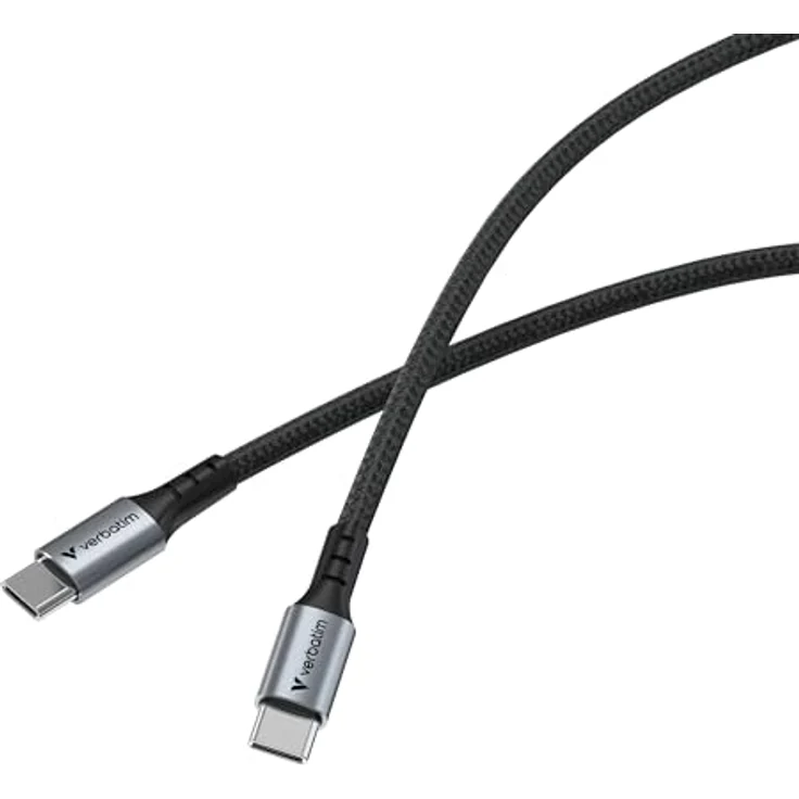Verbatim 31846 USB-C Kabel, USB 2.0, 1,2 m, verstärkt, schnelles Aufladen, schwarz – Bild 2