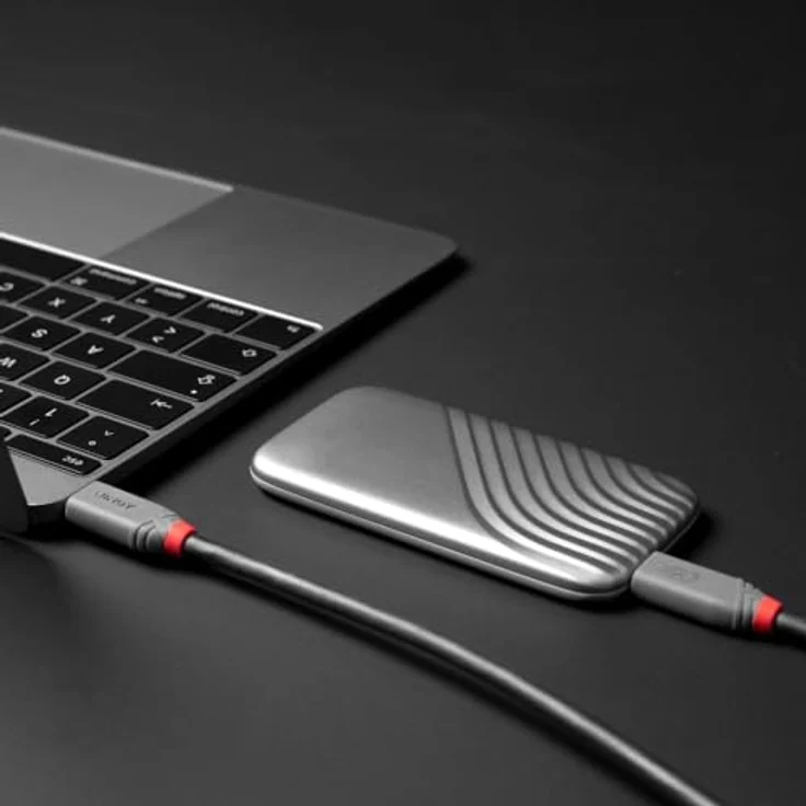 Lindy 0.8m USB4 240W Typ C Kabel, 40Gbit/s, Anthra Line, doppelseitiger C Stecker, hoher Stromdurchsatz, 8K Display Unterstützung – Bild 5