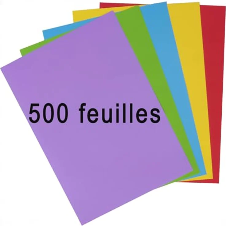 APLI 15286, Farbig sortiertes Papier in leuchtenden Farben, A4, 80g, 500 Blatt – Bild 2