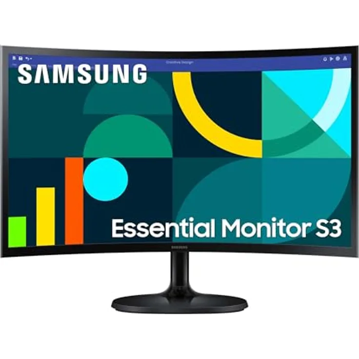 Samsung S36GD Essential Curved Monitor 24 Zoll, Full HD, 4 ms Reaktionszeit, 100 Hz, Eco Saving, Flicker Free, schwarz