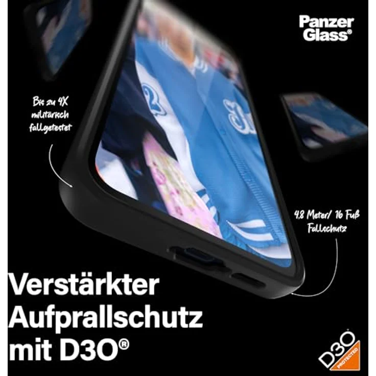 Panzer Glass Ultimativer Schutzhülle für Samsung Galaxy A55 HardCase mit D3O - Langlebig und Nachhaltig, Schwarz – Bild 3