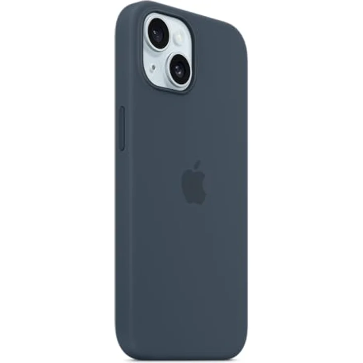 Apple iPhone 15 Silikon Case mit MagSafe – Sturmblau, Schutzcase mit integrierten Magneten und Mikrofaserfutter – Bild 2