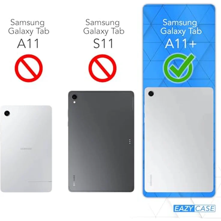 EAZY CASE Tablet Hülle für Samsung Galaxy Tab A11 Plus, 11 Zoll drehbare Schutzhülle mit Standfunktion, Kunstleder Schwarz, 360° rotierbar – Bild 2