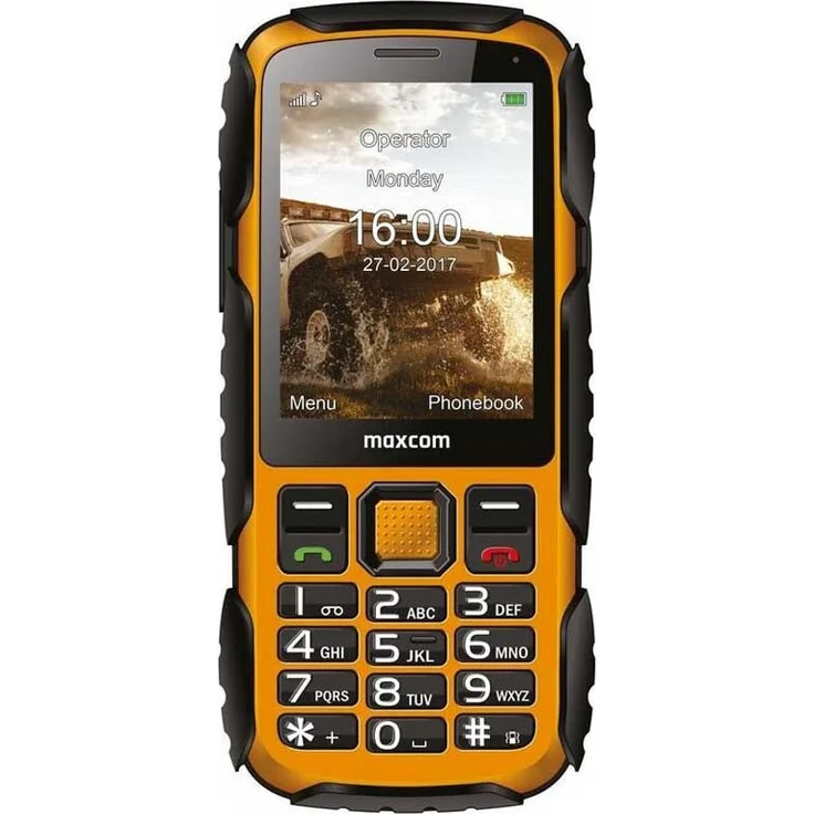 MAXCOM MM920L Rugerized 2.8´´ 2MPX 2G Mobiltelefon Golden - Robustes Smartphone mit 2 MP Kamera, Bluetooth und FM-Radio