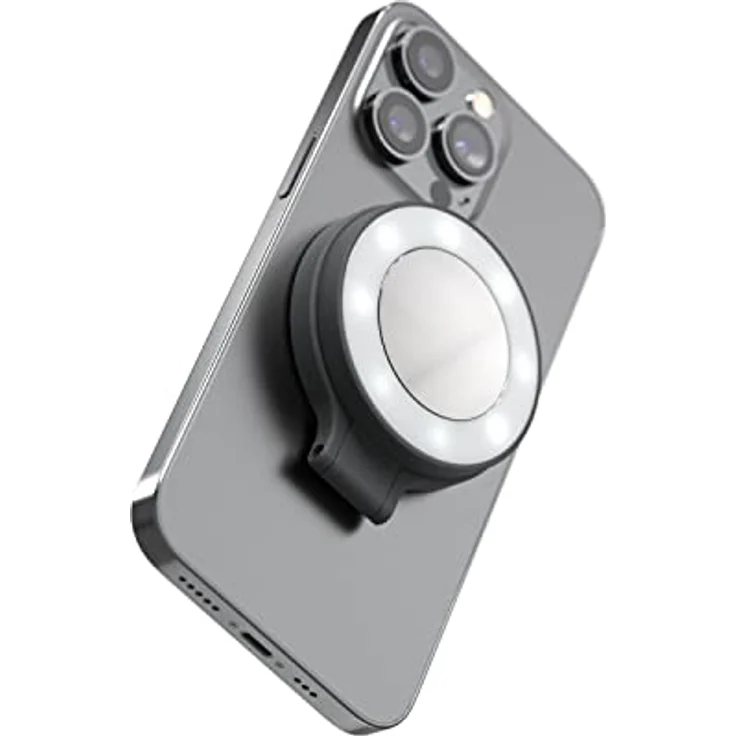 ShiftCam SnapLight – LED-Selfie-Ringlicht mit Vier Helligkeitseinstellungen und eingebautem Akku – Magnetische Halterung lässt Sich an jedem Telefon befestigen – Bild 1