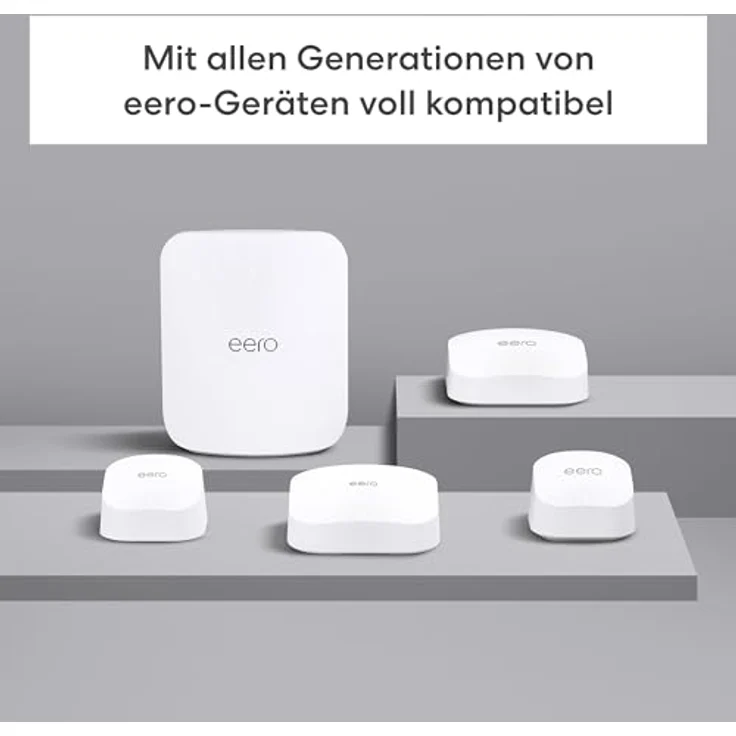 eero Dualband-Mesh-Wi-Fi-7-Router Amazon eero 7 (neueste Version) | Unterstützt Internet-Geschwindigkeiten von bis zu 2,5 Gbit/s | WLAN-Abdeckung bis zu 560 m² | 3er-Pack – Bild 5