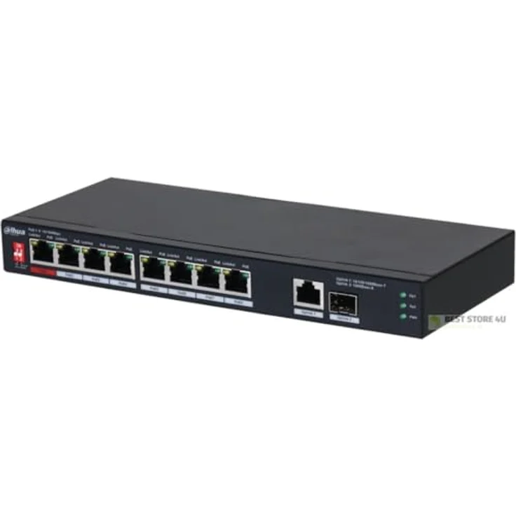Dahua PFS3110-8ET1GT1GF-96, Desktop Switch mit 8 PoE-Ports, 96 Watt, 10/100/1000Base-T