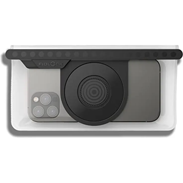 Fidlock Universal Vacuum Phone Case Größe L, Schwarz-transparent, wasser- und sanddicht, 360° drehbar