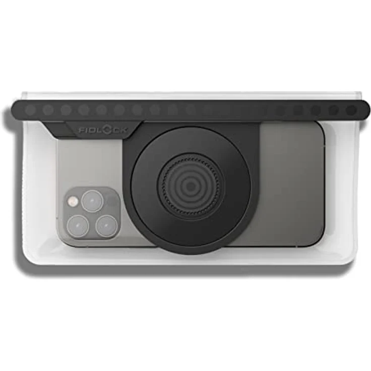 Fidlock Universal Vacuum Phone Case Größe L, Schwarz-transparent, wasser- und sanddicht, 360° drehbar – Bild 1