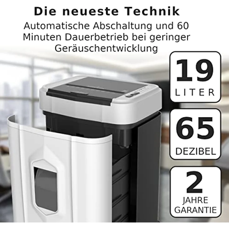 LMG Aktenvernichter Auto120P4, Partikelschnitt 4 x 12mm, 120 Blatt, P4, Autofeed – Bild 3