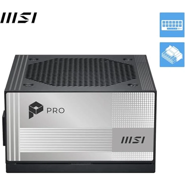 MSI PRO A1000PL PCIE5, 1000 Watt Netzteil mit 80 PLUS Platinum, ATX12V 3.1, aktive PFC, 120 mm – Bild 2