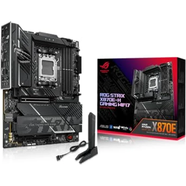 ASUS ROG STRIX X870E-H GAMING WIFI7, Mainboard für AMD Ryzen™ Prozessoren, ATX, 16+2+1 Phasen Stromversorgung, optimiertes Kühl-Design, integriertes WiFi 7, USB4® und PCIe 5.0. – Bild 1