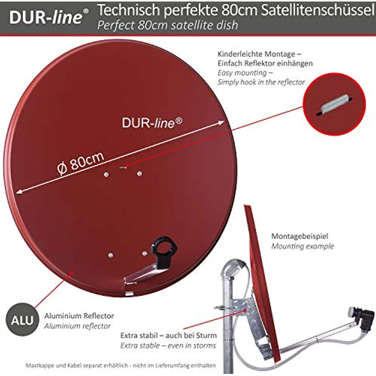 DUR-line MDA 80 R + +Ultra Twin LNB - 2 TN LNB Set – Bild 4