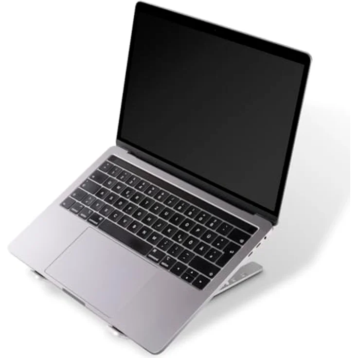 Hama Laptopständer 15.6" Aluminium, Ergonomisch, Faltbar mit Neigungswinkel, Stabil und rutschfest, Ideal für Büro – Bild 2