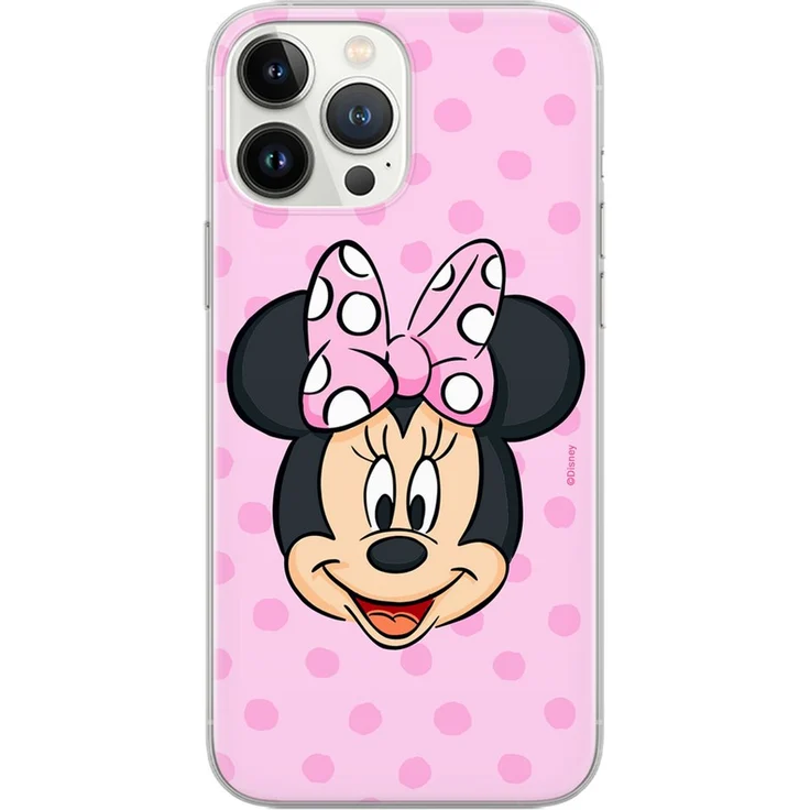 Disney Handyhülle Minnie 057, TPU-Hülle mit Full Print Design in Pink, 100% Original-Disney-Produkt