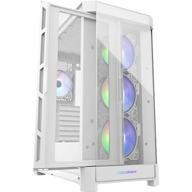 COUGAR DUOFACE PRO RGB Mid Tower PC Gehäuse mit 2 Frontplatten und RGB Lüftern (Weiss) – Bild 2