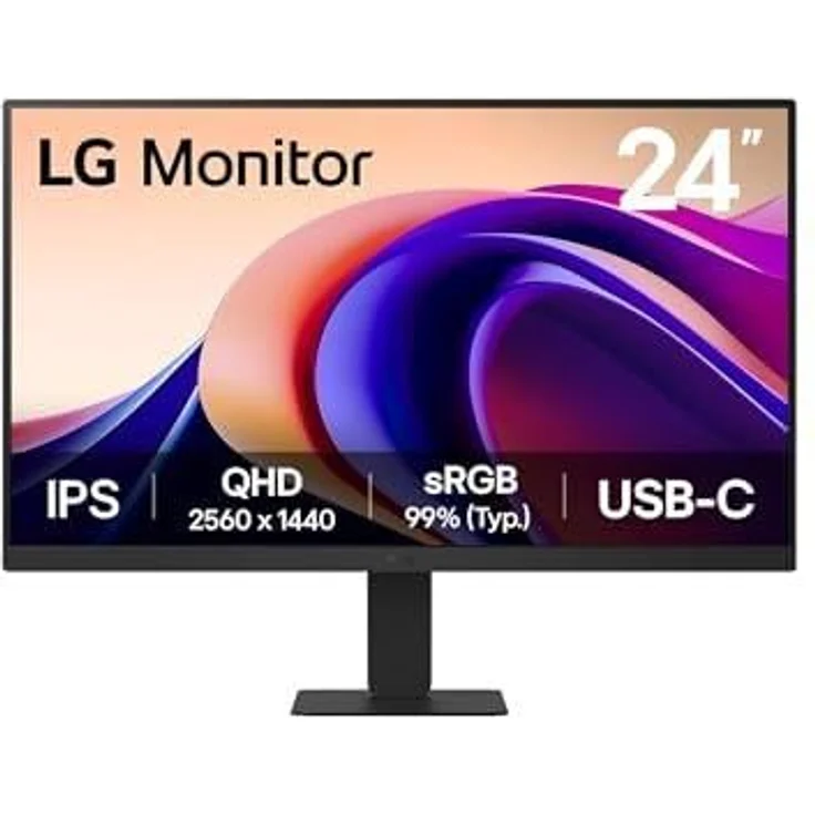 LG 24U631A-B, 24 Zoll QHD Desktop-PC-Monitor mit IPS-Panel, 100 Hz, HDR 10, neigbar, HDMI 2.0, USB-C (15 W) – Bild 1