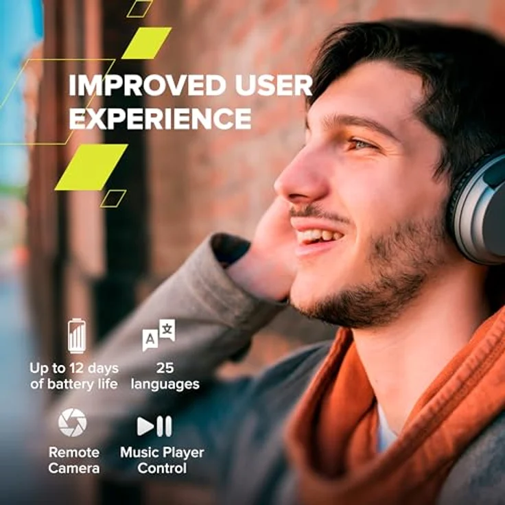 CANYON Smartwatch SW86 OTTO, Fitnessuhr mit 1.3" randlosem IPS-Display, Herzfrequenz- und SpO2-Messung, 25 Sportmodi, wasserdicht IP68, Gesundheitsmonitor für Damen & Herren – Bild 2