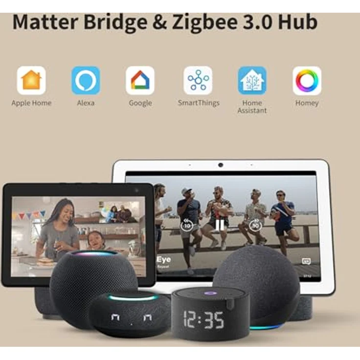 Aqara Paneel-Hub S1 Plus, Smart Home Steuerpanel mit Neutralleiter, Zigbee Hub, Matter Bridge, 2 Elektrische Schalter und 6 Drahtlose Schalter, 2.4/5 GHz Wi-Fi, Unterstützt Apple Home, Alexa, Google, Weiß – Bild 4