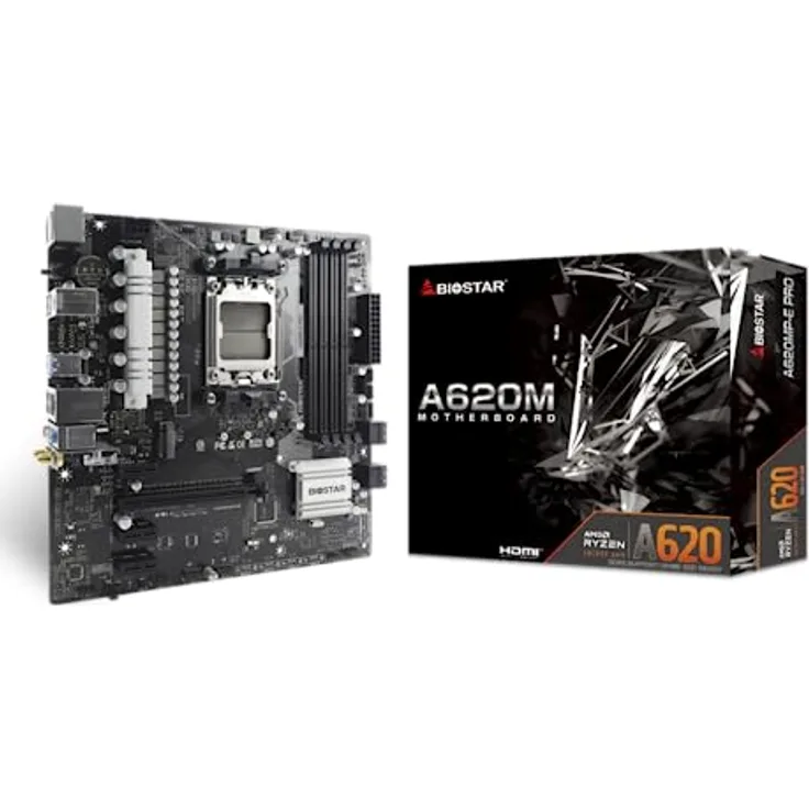 Biostar Mainboard A620MP-E Pro (A620,AM5,mATX,AMD)