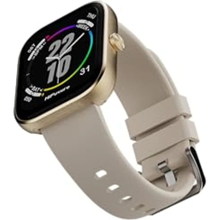HIFUTURE HI-LUME/C Smartwatch, 1,83 Zoll Touchscreen, Bluetooth 5.3, Herzfrequenz- und SpO2-Messung, IP68, 300 mAh, Schwarz/Grün/Gold – Bild 2