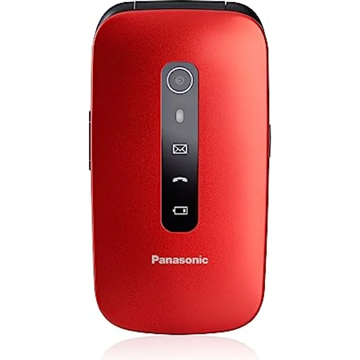 Panasonic KX-TU550EXR 4G Essentials Clamshell Handy für Senioren, 1,2 MP Kamera, Seniorentelefon mit großem 2,8 Zoll Display, 300 Stunden Standby-Zeit, Rot – Bild 2