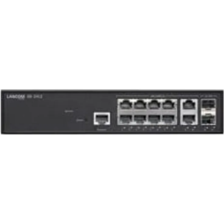 Lancom Systems LANCOM GS-2412, 12-Port Managed L2 Access Switch mit 10G Ethernet und SFP Uplink, Schwarz