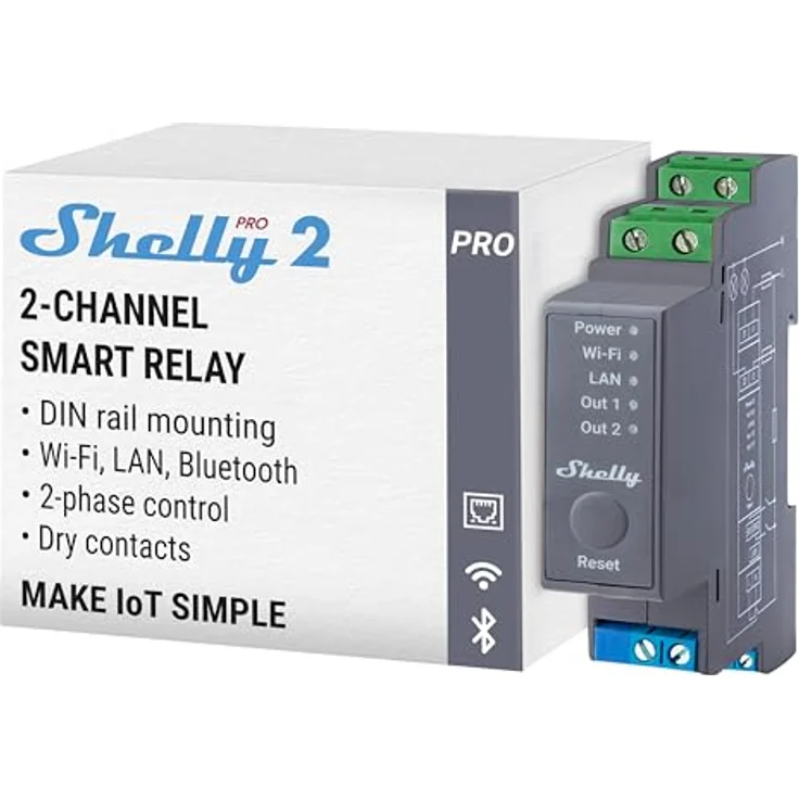 Shelly Pro 2 Schaltaktor schwarz – Bild 2
