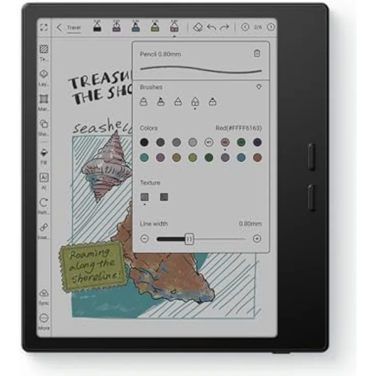 BOOX Go Color 7 Gen II, Farb-E-Ink-E-Reader mit 7 Zoll, Schreibfunktion, Android 13, 64 GB Speicher, Schwarz