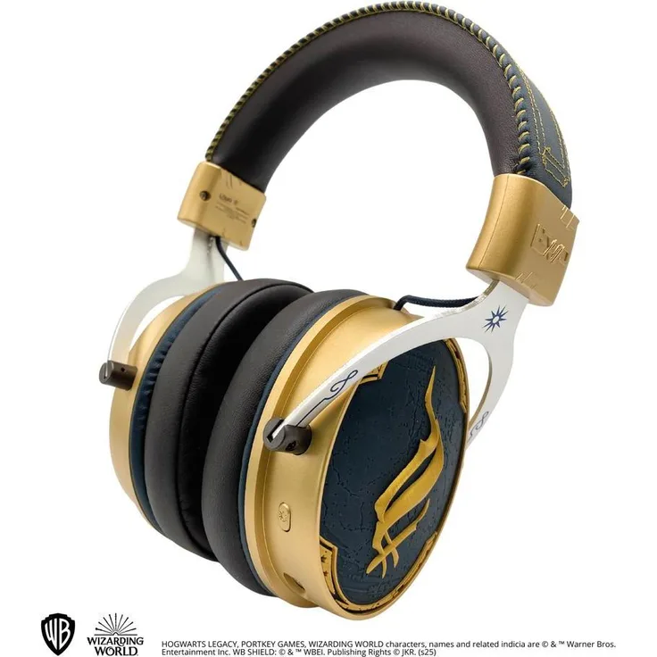 Lexip X WARNER HOGWARTS LEGACY ANCIENT MAGIC Headset Stand, 28h kabellos/kabelgebunden, stabiler Kopfhörerhalter in Gold/Blau